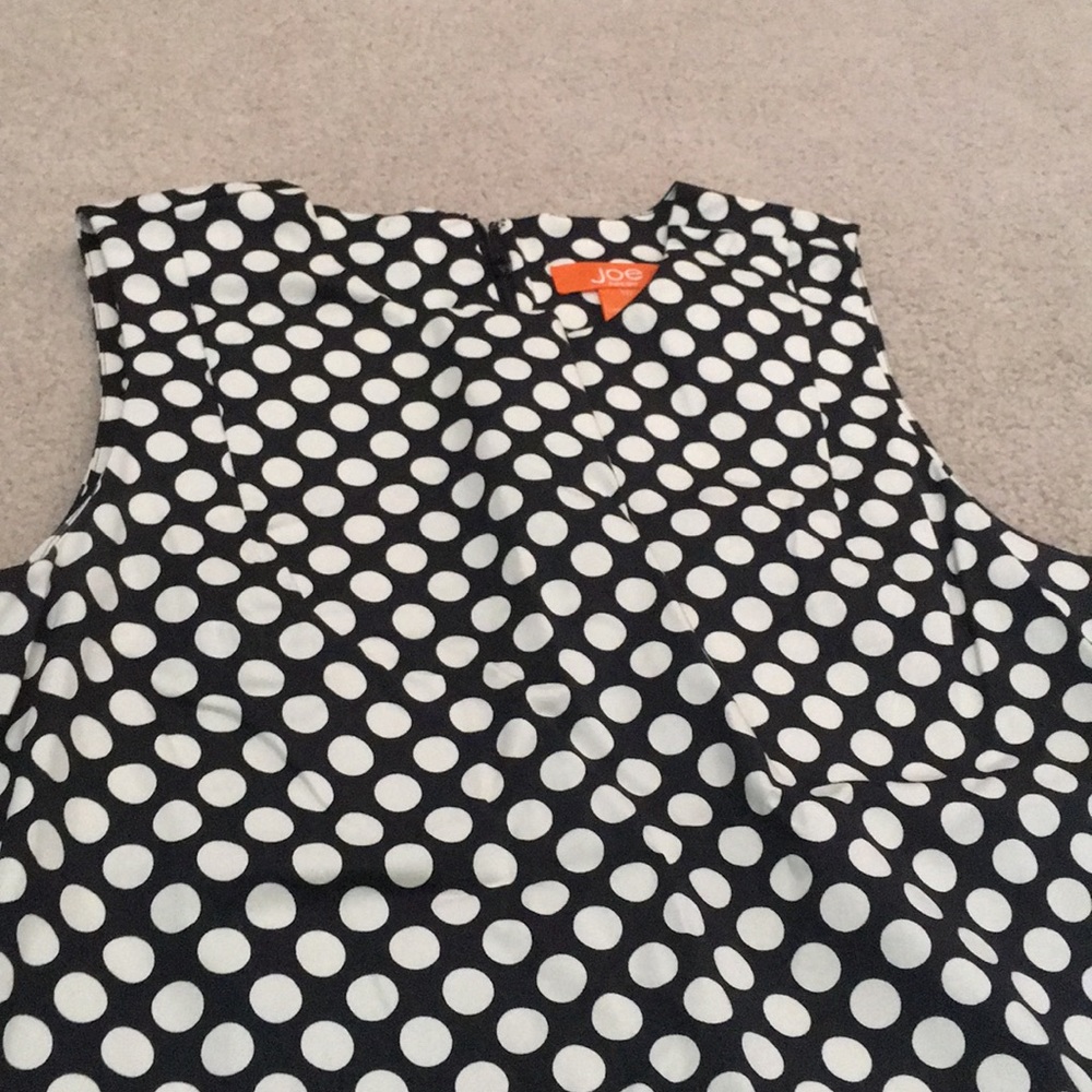 Black and White polka dot shift dress